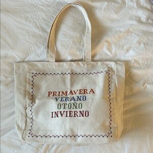 Sézane x Lucia Vergara Seasonal Canvas Tote Bag